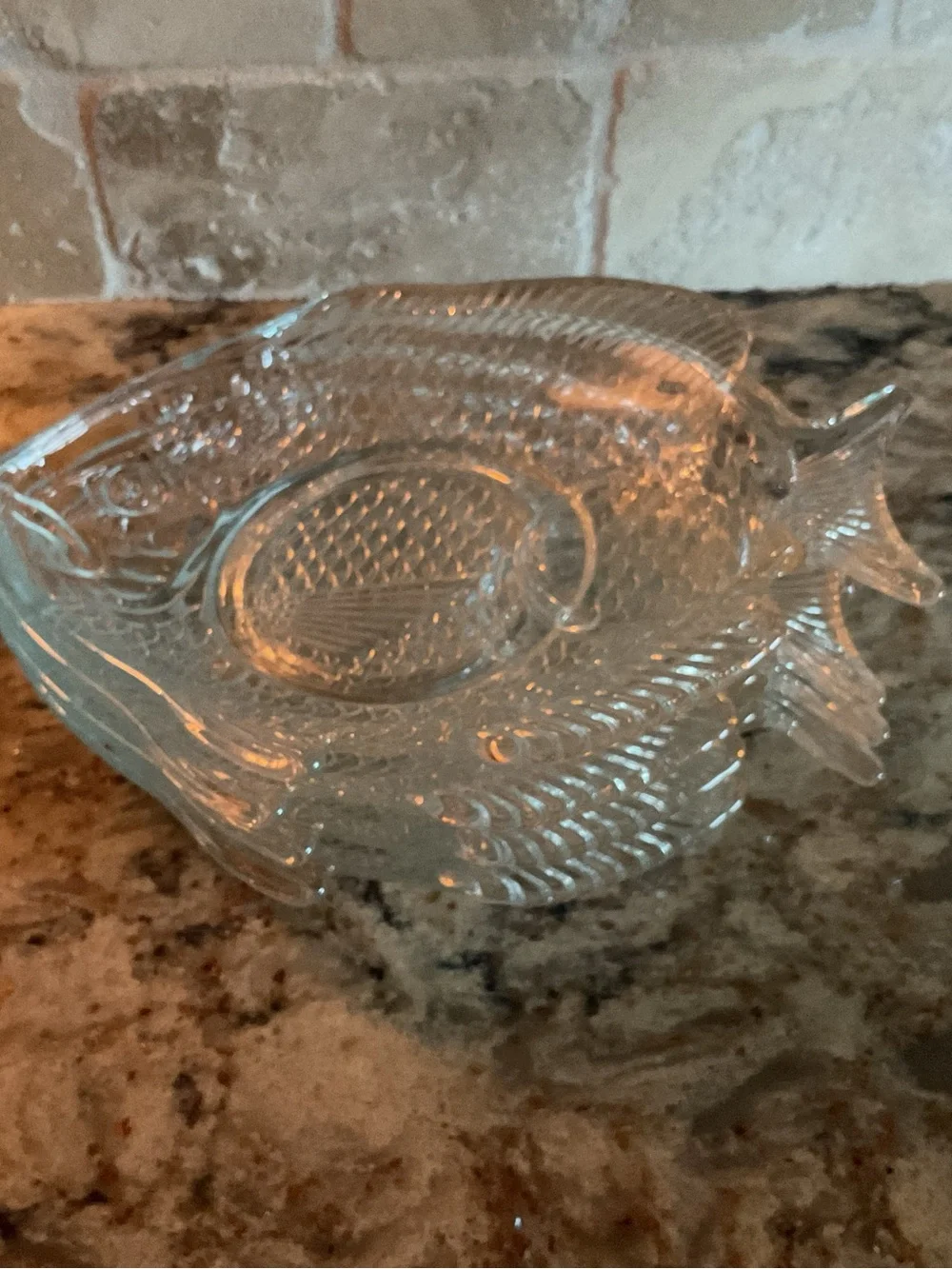 Clear Glass Fish-Shaped Appetizer Plates set of 4